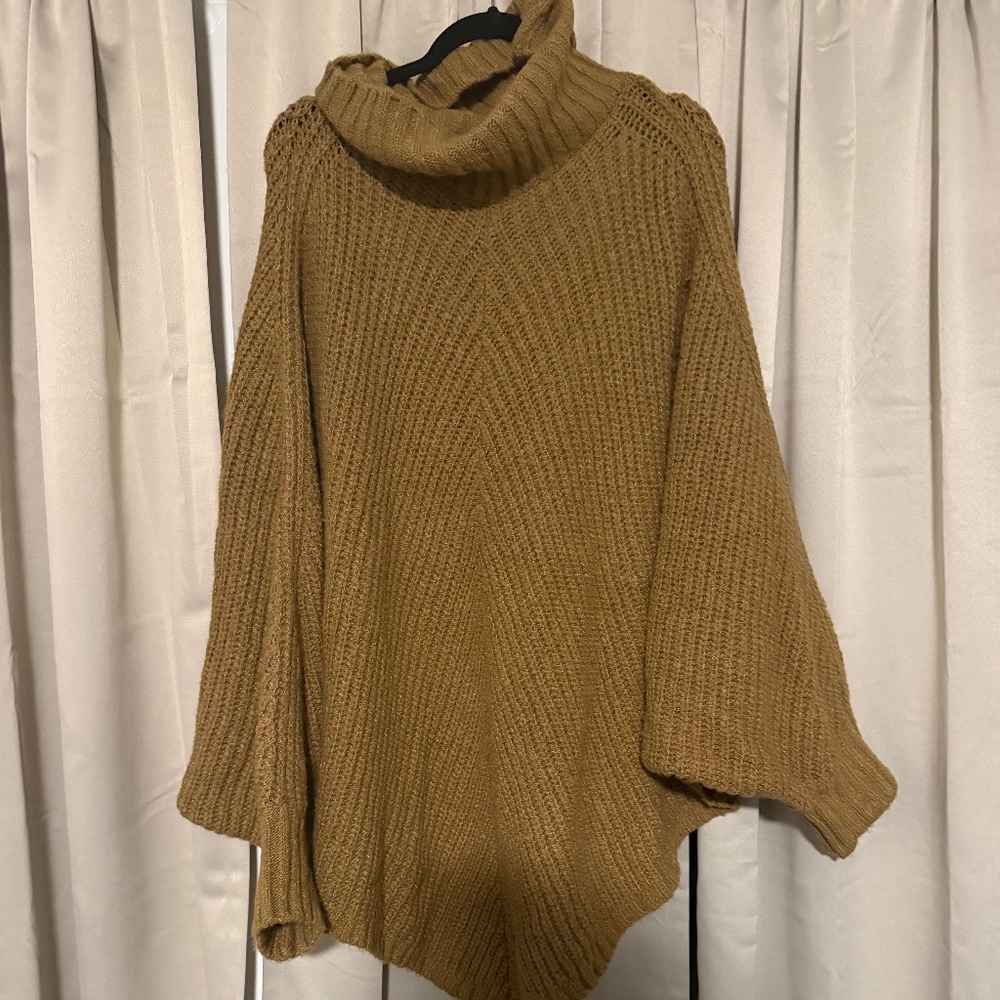 Tan torrid 3/4 turtleneck sweater
